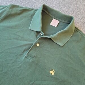 Brooks Brothers Polo Shirt Men's XL Green Performance Golf Stretch‎ Preppy